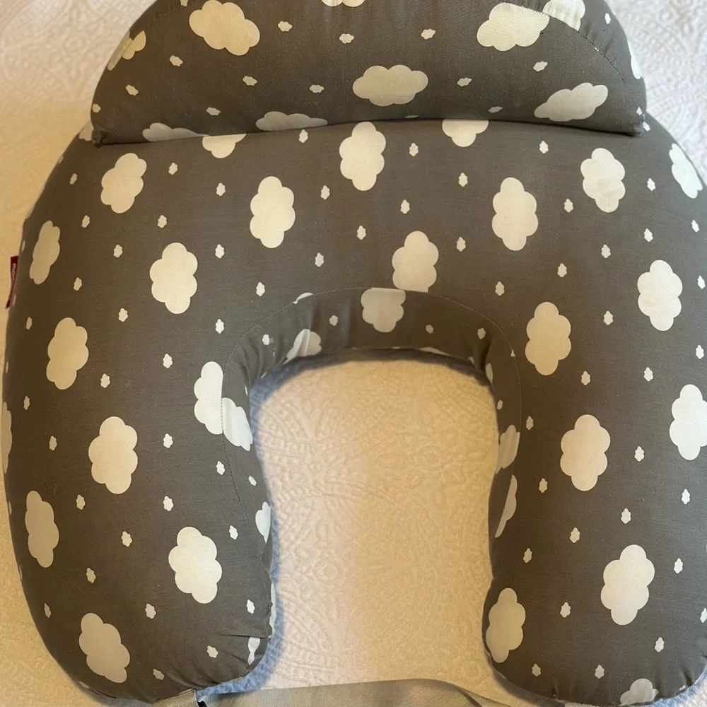 Momcizy Gray and White Cloud Pillow - Picture 3 of 5